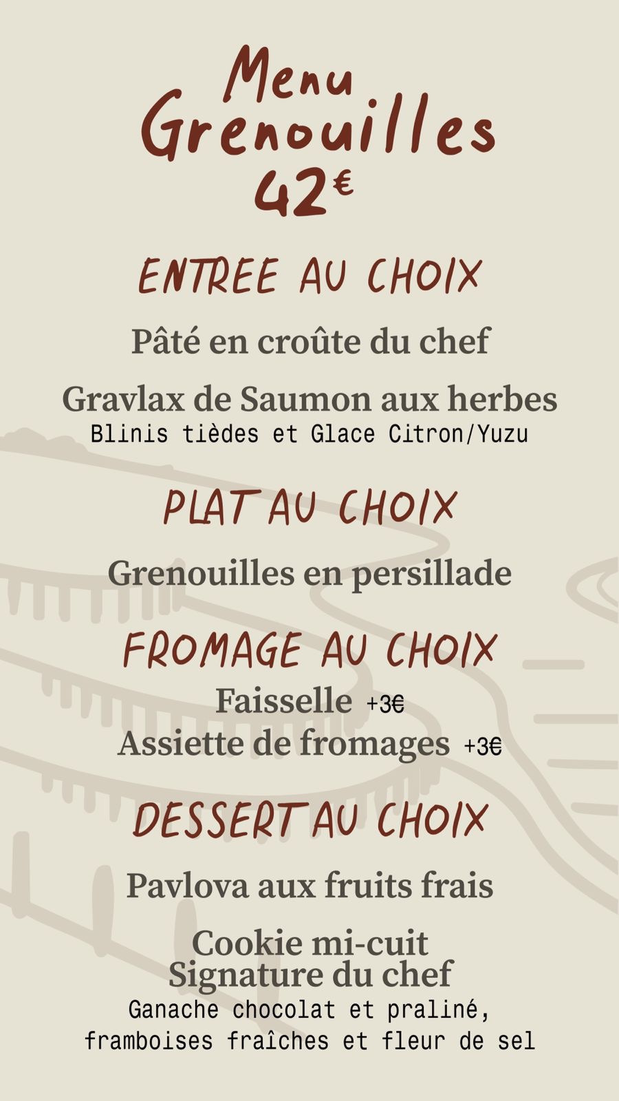 Carte de l'Auberge de la Source, page 2